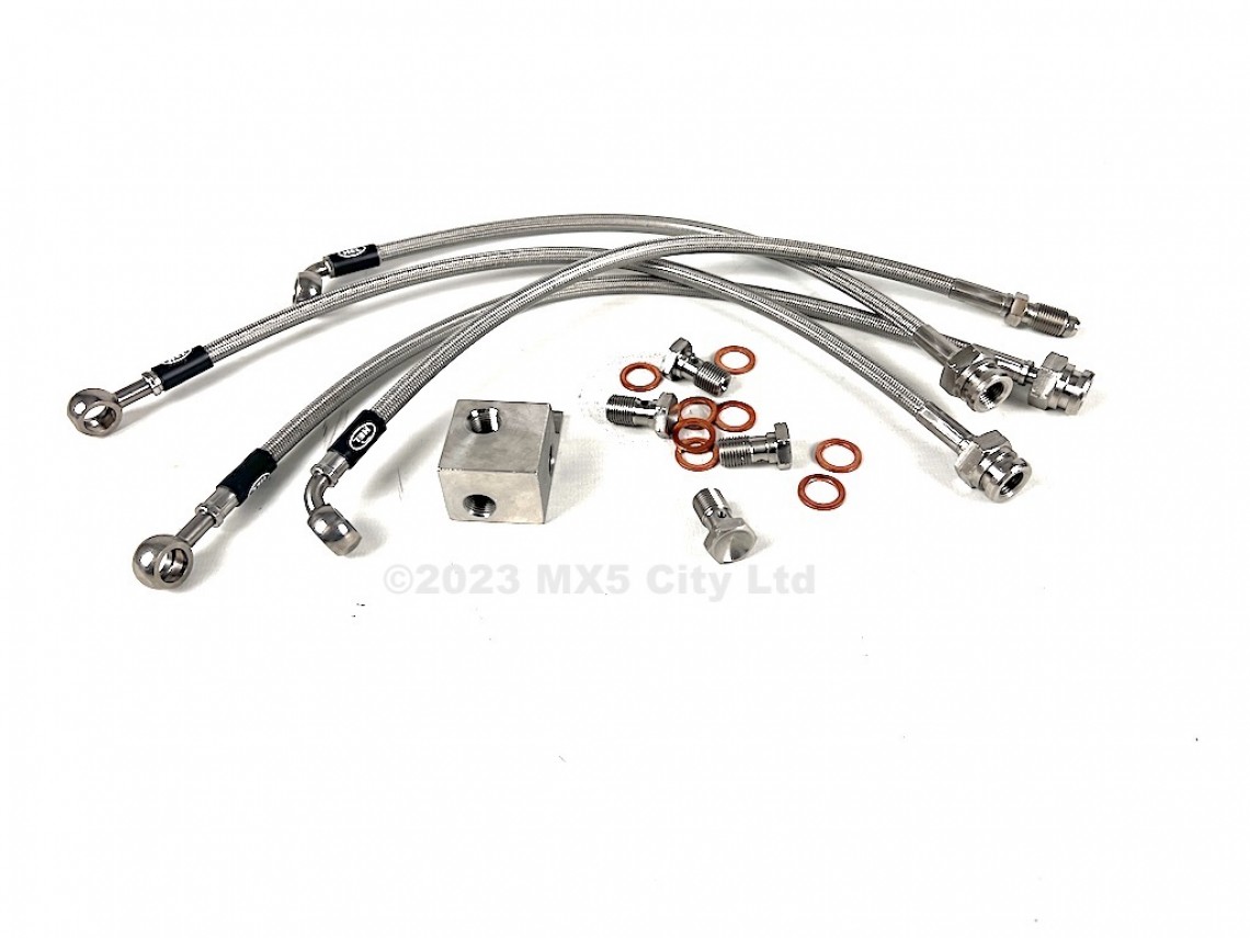 HEL Performance braided brake hose set NA & NB models